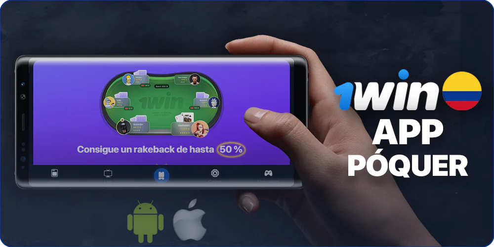 Jugar al póquer en 1Win en la aplicación móvil